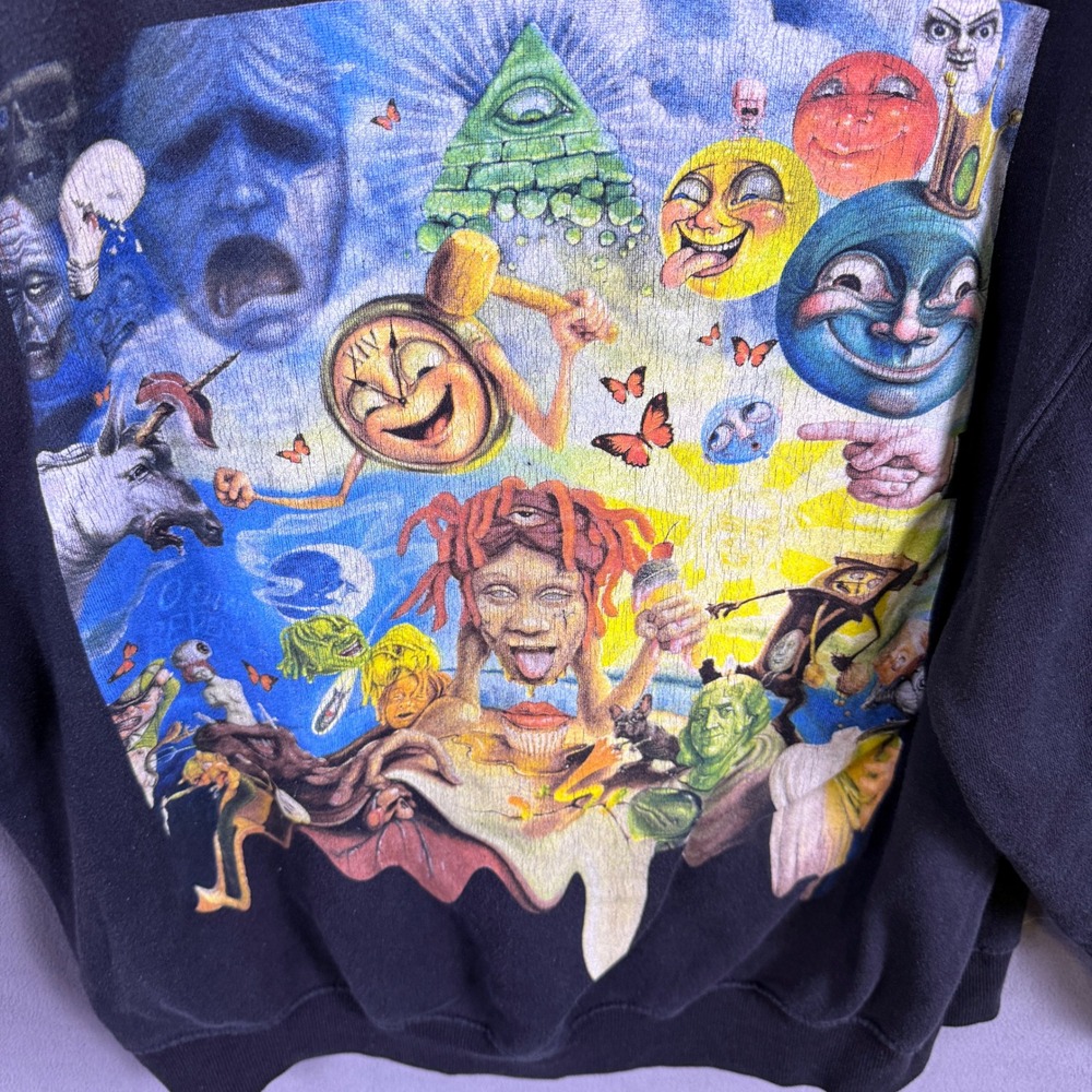 Trippie Redd Hoodie Mens Large Black Life's a Trip Graphic Pullover Sweatshirt - Picture 7 of 10